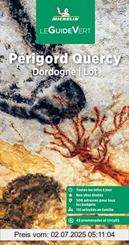 Die Buchhandlung in Oelde hat das Buch Michelin Le Guide Vert Perigord,Quercy: Dordogne, Lot (MICHELIN Grüne Reiseführer)