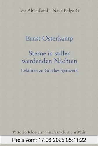 Binding : Taschenbuch, Edition : 2., unveränderte Auflage 2024, Label : Klostermann, Vittorio, Publisher : Klostermann, Vittorio, medium : Taschenbuch, numberOfPages : 476, publicationDate : 2024-02-20, authors : Ernst Osterkamp, ISBN : 3465046579