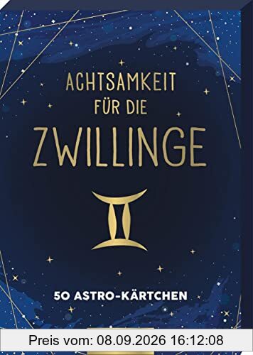 Achtsamkeit für die Zwillinge: 50 Astro-Kärtchen | Astrologie im Spielkartenformat für die Handtasche