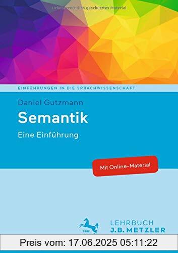 Brand : J.B. Metzler, Binding : Taschenbuch, Edition : 1. Aufl. 2019, zweifarbig, Label : J.B. Metzler, Publisher : J.B. Metzler, medium : Taschenbuch, numberOfPages : 200, publicationDate : 2019-11-27, authors : Daniel Gutzmann, ISBN : 3476048691