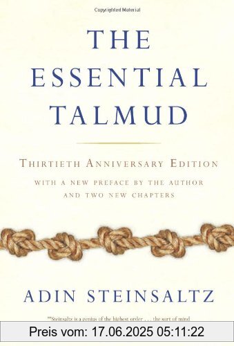Binding : Taschenbuch, Edition : -30th Anniversa., Label : Basic Books, Publisher : Basic Books, NumberOfItems : 1, PackageQuantity : 1, Format : Special Edition, medium : Taschenbuch, numberOfPages : 327, publicationDate : 2006-11-02, authors : Steinsaltz, Adin Even-Israel, translators : Chaya Galai, languages : english, ISBN : 0465082734