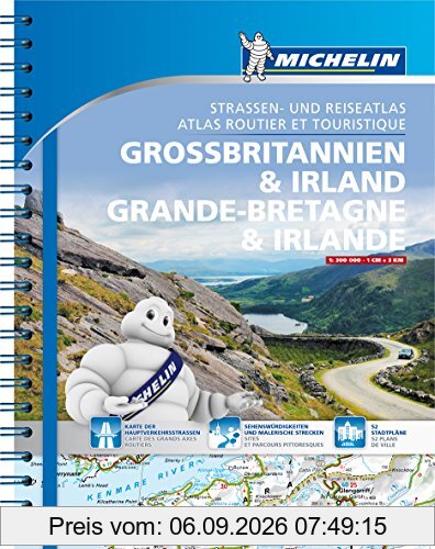 Michelin Straßenatlas Großbritannien & Irland mit Spiralbindung: Maßstab 1:300.000 (MICHELIN Atlanten)