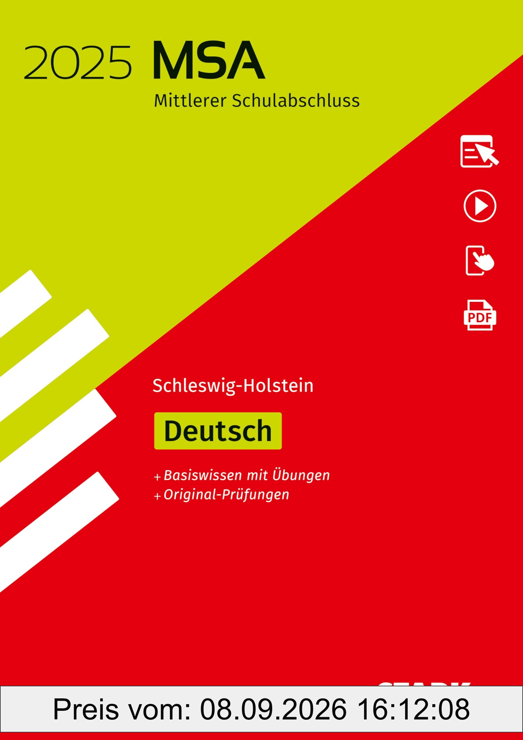 STARK Original-Prüfungen und Training MSA 2025 - Deutsch - Schleswig-Holstein