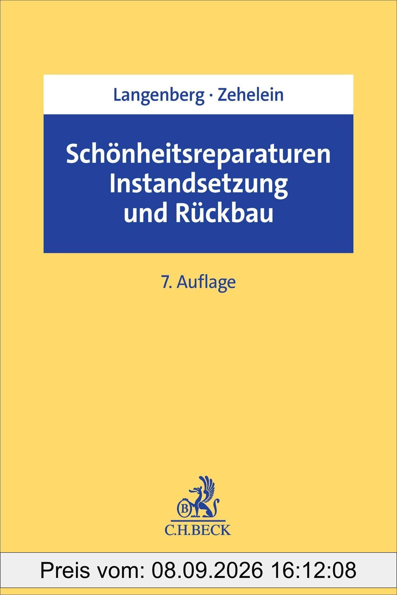 Schönheitsreparaturen, Instandsetzung und Rückbau