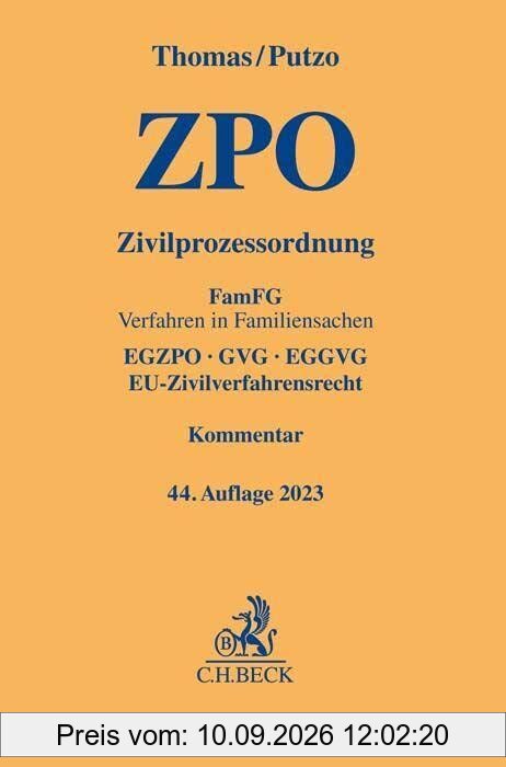 Zivilprozessordnung: FamFG Verfahren in Familiensachen, EGZPO, GVG, EGGVG, EU-Zivilverfahrensrecht (Gelbe Erläuterungsbücher)