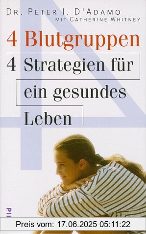 Binding : Gebundene Ausgabe, Edition : 10. Aufl., Label : Piper Verlag GmbH, Publisher : Piper Verlag GmbH, medium : Gebundene Ausgabe, numberOfPages : 380, publicationDate : 1999-02-01, authors : D'Adamo, Peter J., Catherine Whitney, ISBN : 3492039707