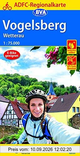 ADFC-Regionalkarte Vogelsberg Wetterau, 1:75.000, reiß- und wetterfest, GPS-Tracks Download (ADFC-Regionalkarte 1:75000)