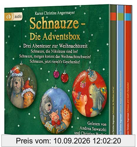 Schnauze – Die Adventsbox: Drei Abenteuer zur Weihnachtszeit: Schnauze, die Nikoläuse sind los! Schnauze, morgen kommt das Weihnachtsschwein! Schnauze, jetzt rieselt's Geschenke!