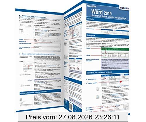 Word 2019 Seriendruck – Briefe, Etiketten und Umschläge: Die Wo&Wie Schnellübersicht