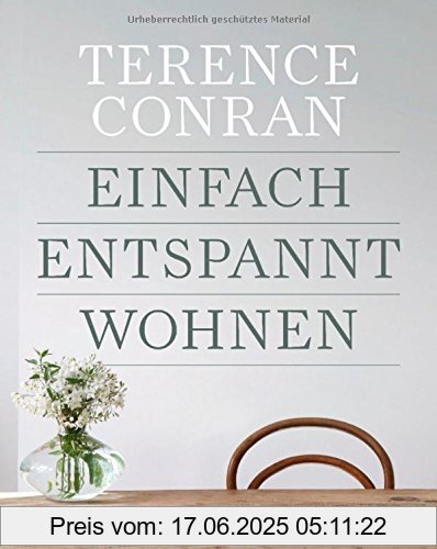 Binding : Gebundene Ausgabe, Label : Deutsche Verlags-Anstalt, Publisher : Deutsche Verlags-Anstalt, medium : Gebundene Ausgabe, numberOfPages : 224, publicationDate : 2014-09-29, authors : Terence Conran, translators : Wiebke Krabbe, languages : german, ISBN : 3421039836