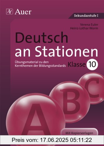 Binding : Broschiert, Edition : 1, Label : Auer Verlag in der AAP Lehrerfachverlage GmbH, Publisher : Auer Verlag in der AAP Lehrerfachverlage GmbH, medium : Broschiert, numberOfPages : 80, publicationDate : 2012-07-24, authors : Verena Euler, Heinz-Lothar Worm, languages : german, ISBN : 3403069397