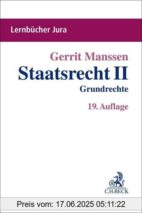 Binding : Taschenbuch, Edition : 19, Label : C.H.Beck, Publisher : C.H.Beck, medium : Taschenbuch, numberOfPages : 331, publicationDate : 2022-10-19, authors : Gerrit Manssen, ISBN : 3406788602