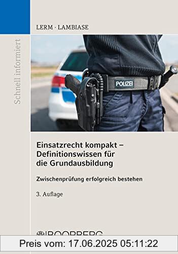 Binding : Taschenbuch, Edition : 3., erweiterte, Label : Richard Boorberg Verlag, Publisher : Richard Boorberg Verlag, medium : Taschenbuch, numberOfPages : 128, publicationDate : 2021-10-25, authors : Patrick Lerm, Dominik Lambiase, ISBN : 3415070727