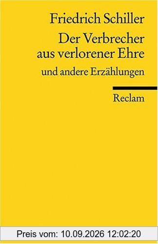 Der Verbrecher aus verlorener Ehre und andere Erzählungen