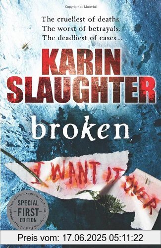 Binding : Taschenbuch, Label : Arrow, Publisher : Arrow, NumberOfItems : 10, medium : Taschenbuch, numberOfPages : 528, publicationDate : 2011-06-23, releaseDate : 2011-06-23, authors : Karin Slaughter, languages : english, ISBN : 0099509768