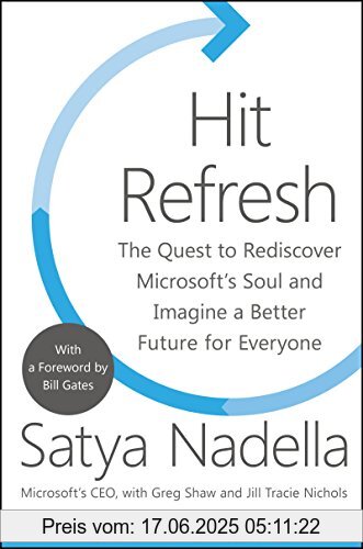 Binding : Gebundene Ausgabe, Label : HarperBusiness, Publisher : HarperBusiness, PackageQuantity : 1, medium : Gebundene Ausgabe, numberOfPages : 288, publicationDate : 2017-09-26, releaseDate : 2017-09-26, authors : Satya Nadella, Greg Shaw, Jill Nichols, languages : english, ISBN : 0062652508