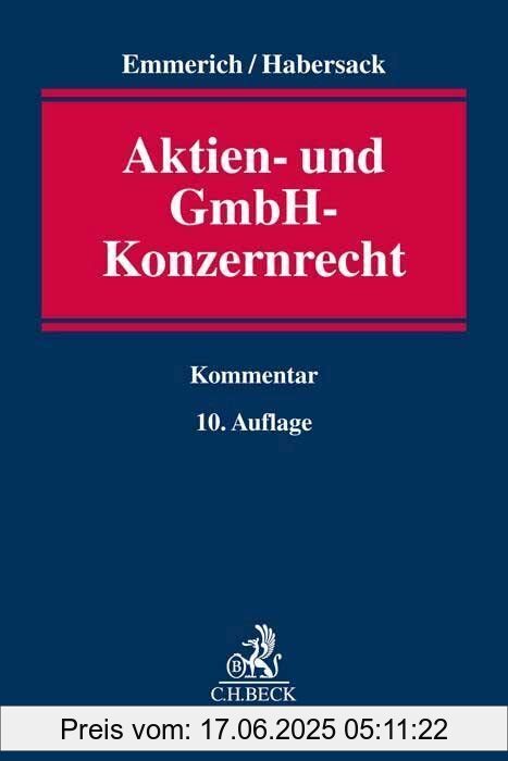 Binding : Gebundene Ausgabe, Edition : 10, Label : C.H.Beck, Publisher : C.H.Beck, medium : Gebundene Ausgabe, numberOfPages : 1113, publicationDate : 2022-06-08, authors : Volker Emmerich, Mathias Habersack, ISBN : 3406786200