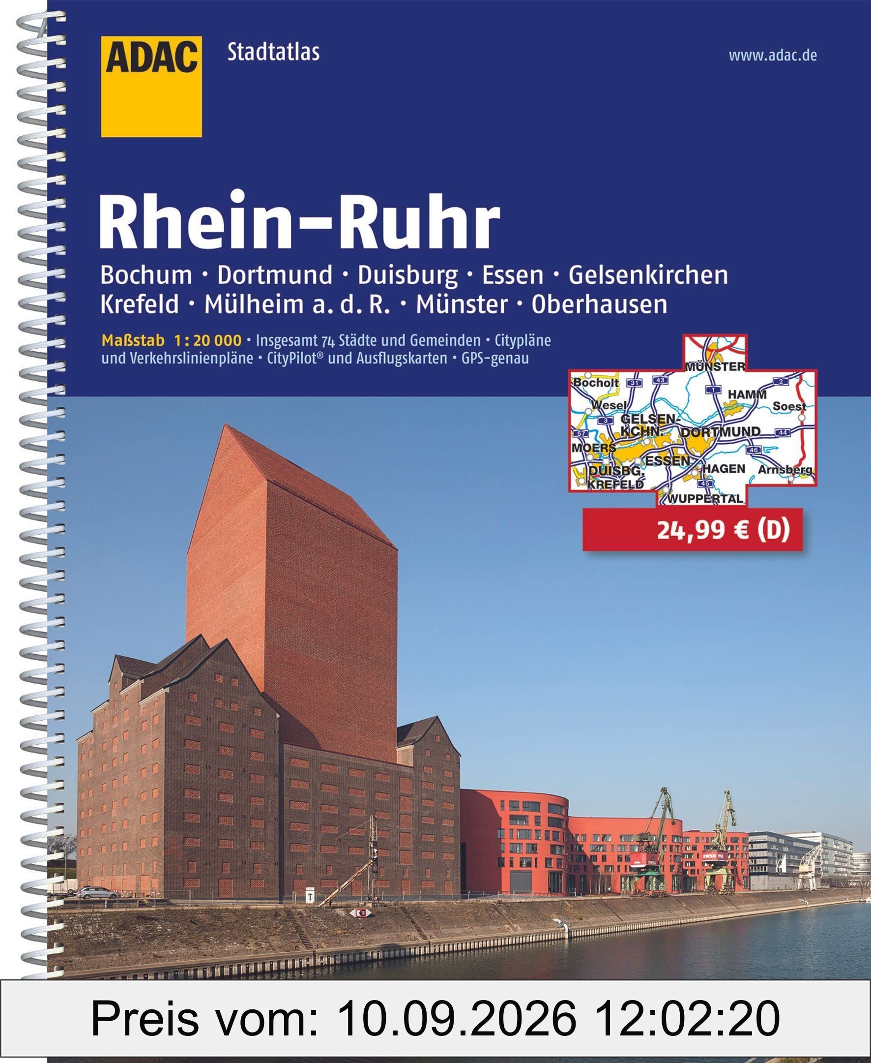 ADAC StadtAtlas Rhein-Ruhr 1:20 000