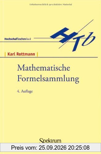 B. I. Hochschultaschenbücher, Bd.13, Mathematische Formelsammlung
