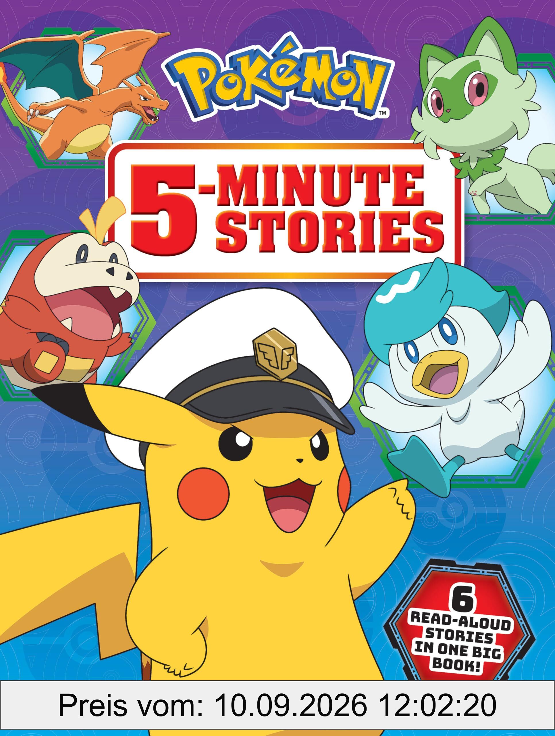 5-Minute Stories: Pokémon: Sprigatito's Rescure; Fuecocohas a Snack; Training with Captain Pikachu; Welcome to Paldea; Teamwork Training (5-Minute Stories Pokemon)