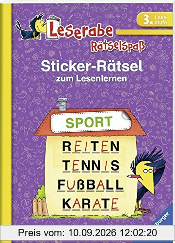 Sticker-Rätsel zum Lesenlernen (3. Lesestufe) (Leserabe - Rätselspaß)