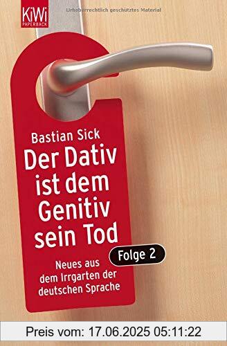 Binding : Taschenbuch, Edition : Taschenbuchausgabe, Label : KiWi-Taschenbuch, Publisher : KiWi-Taschenbuch, NumberOfItems : 1, medium : Taschenbuch, numberOfPages : 268, publicationDate : 2005-08-19, releaseDate : 2005-08-19, authors : Bastian Sick, ISBN : 3462036068