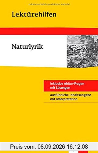 Klett Lektürehilfen Naturlyrik: für Oberstufe und Abitur