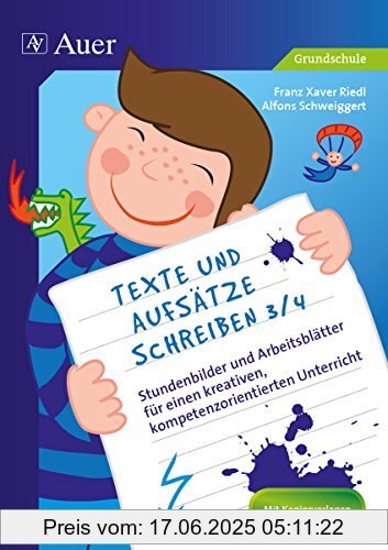 Binding : Broschiert, Edition : 1, Label : Auer Verlag in der AAP Lehrerfachverlage GmbH, Publisher : Auer Verlag in der AAP Lehrerfachverlage GmbH, medium : Broschiert, numberOfPages : 124, publicationDate : 2014-10-28, authors : Riedl, Franz Xaver, Alfons Schweiggert, languages : german, ISBN : 3403074781