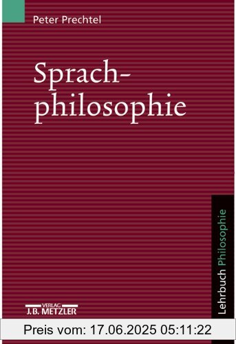 Binding : Taschenbuch, Label : Metzler, Publisher : Metzler, medium : Taschenbuch, numberOfPages : 260, publicationDate : 1998-11-06, authors : Peter Prechtl, languages : german, ISBN : 3476016447