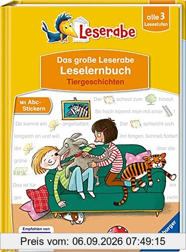 Das große Leserabe Leselernbuch: Tiergeschichten - Leserabe ab der 1. Klasse - Erstlesebuch für Kinder ab 5 Jahren (Leserabe - Sonderausgaben)