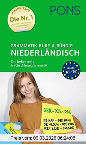 unbekannt Pons Grammatik Kurz & Bündig Niederländisch, Die Beliebteste Nachschlagegrammatik Mit Online-Übungen