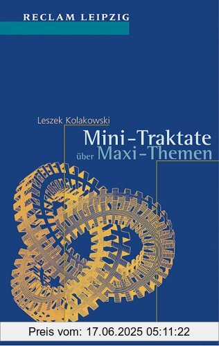 Binding : Taschenbuch, Edition : 2, Label : Reclam, Leipzig, Publisher : Reclam, Leipzig, medium : Taschenbuch, numberOfPages : 108, publicationDate : 2000-01-01, authors : Leszek Kołakowski, languages : german, ISBN : 337901690X