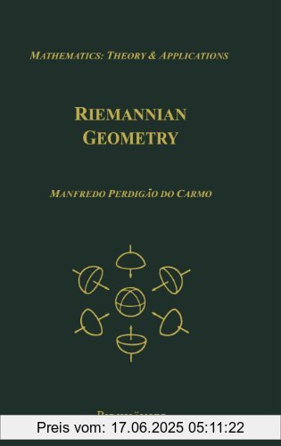 Binding : Gebundene Ausgabe, Edition : 1st ed. 1992. Corr. 14th printing 2013, Label : Birkhäuser, Publisher : Birkhäuser, medium : Gebundene Ausgabe, numberOfPages : 300, publicationDate : 2011-09-23, authors : do Carmo, Manfredo P., translators : Francis Flaherty, languages : english, ISBN : 0817634908