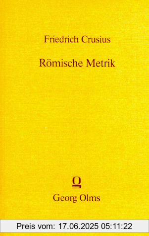 Binding : Taschenbuch, Edition : 8. Auflage, Nachdrucke. Reprint., Label : Olms, Publisher : Olms, medium : Taschenbuch, numberOfPages : 148, publicationDate : 2011-12-01, authors : Friedrich Crusius, languages : german, ISBN : 3487075326