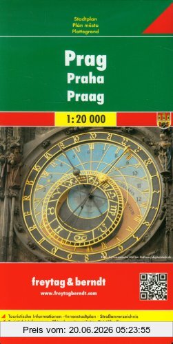 Freytag-Berndt und Artaria Kg Gesamtplan Prag. Stadtplan. 1 , 20 000.