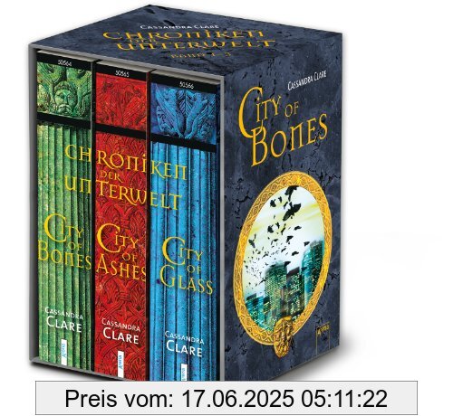 Binding : Taschenbuch, Edition : 1. Neuausg., Label : Arena, Publisher : Arena, medium : Taschenbuch, numberOfPages : 1712, publicationDate : 2013-10-01, authors : Cassandra Clare, languages : german, ISBN : 3401505637