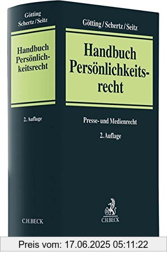 Binding : Gebundene Ausgabe, Edition : 2, Label : C.H.Beck, Publisher : C.H.Beck, medium : Gebundene Ausgabe, numberOfPages : 1468, publicationDate : 2018-12-19, publishers : Horst-Peter Götting, Christian Schertz, Walter Seitz, ISBN : 340670669X