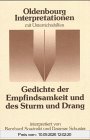 Oldenbourg Interpretationen, Bd.57, Gedichte der Empfindsamkeit und des Sturm und Drang