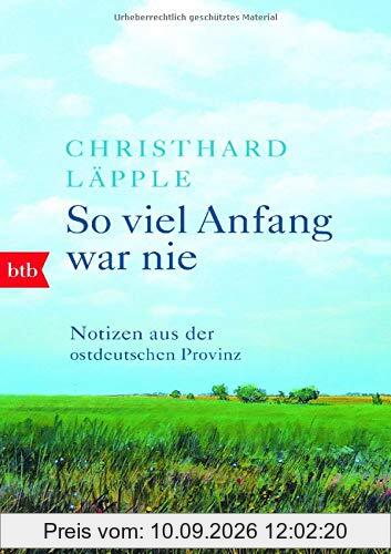 So viel Anfang war nie: Notizen aus der ostdeutschen Provinz