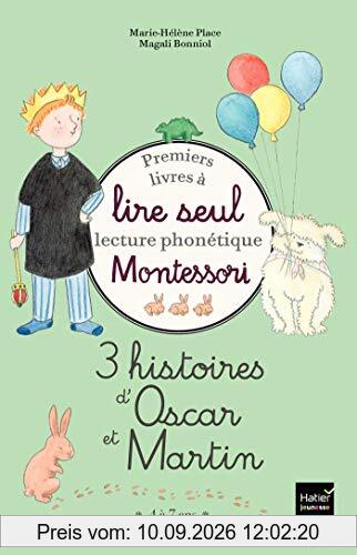 3 histoires d'Oscar et Martin : premiers livres à lire seul : lecture phonétique Montessori