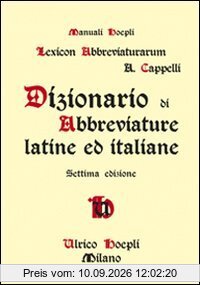 Dizionario di abbreviature latine ed italiane