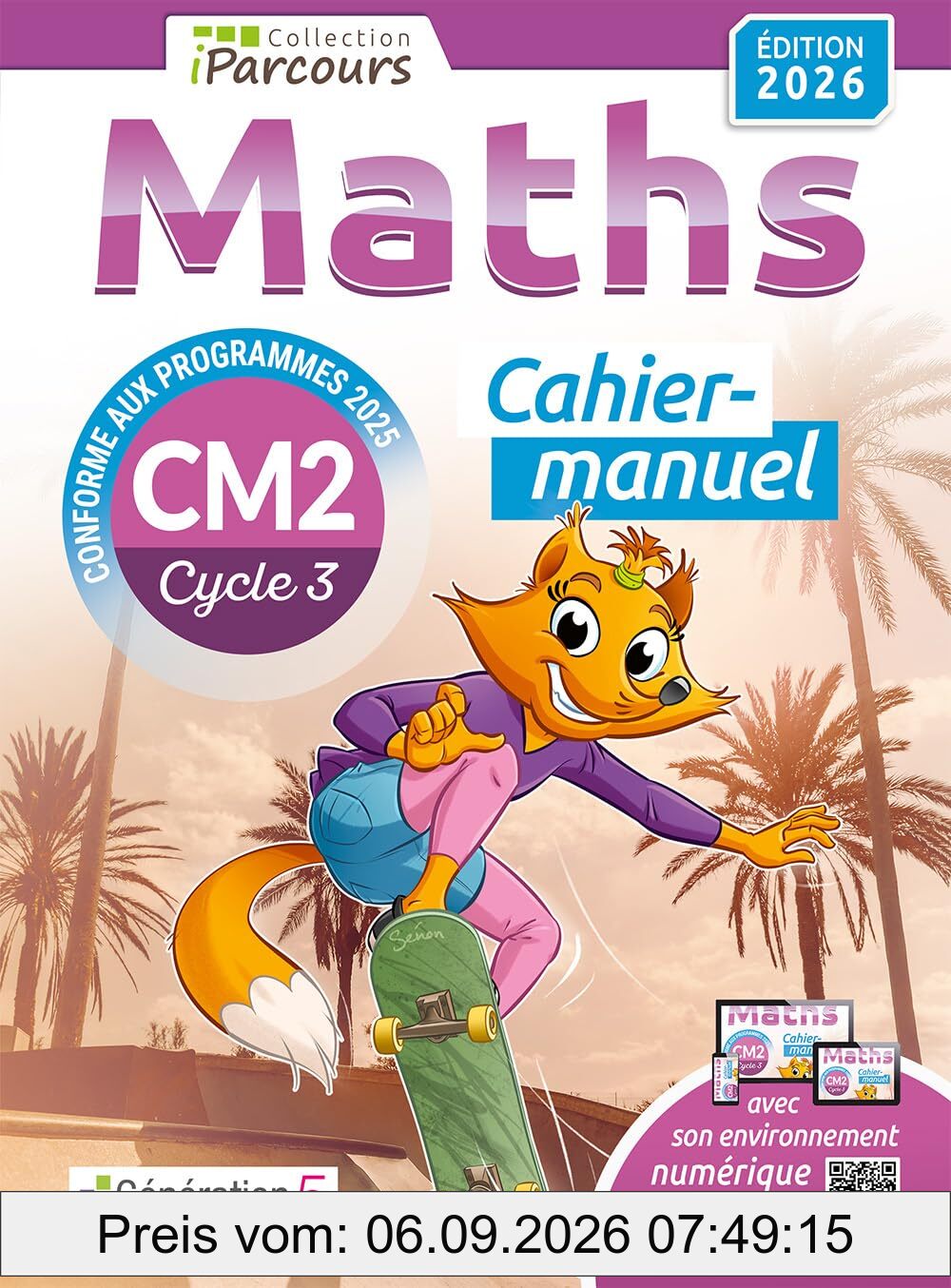 Cahier-manuel iParcours maths CM2 (édition 2026)