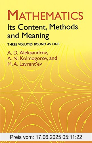Binding : Taschenbuch, Label : Dover Publications, Publisher : Dover Publications, NumberOfItems : 1, PackageQuantity : 1, medium : Taschenbuch, numberOfPages : 1120, publicationDate : 2003-03-28, authors : Aleksandrov, A. D., Aleksandrov, Kolmogorov, languages : english, ISBN : 0486409163