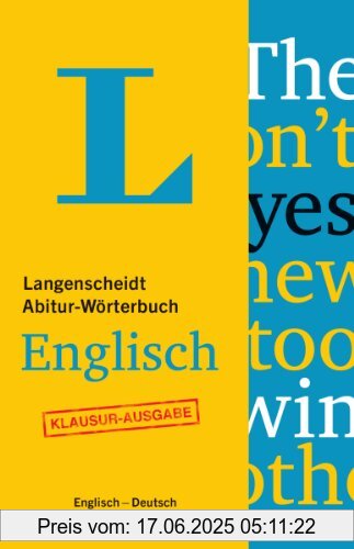 Binding : Taschenbuch, Label : Langenscheidt, Publisher : Langenscheidt, medium : Taschenbuch, numberOfPages : 1488, publicationDate : 2014-06-04, releaseDate : 2014-06-04, publishers : Redaktion Langenscheidt, languages : german, ISBN : 3468130902