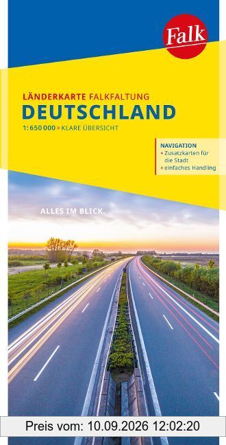 Falk Länderkarte Falkfaltung Deutschland 1:650.000