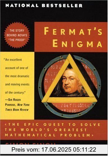 Binding : Taschenbuch, Edition : Anchor Books., Label : Anchor, Publisher : Anchor, NumberOfItems : 1, PackageQuantity : 1, medium : Taschenbuch, numberOfPages : 336, publicationDate : 1998-09-08, releaseDate : 1998-09-08, authors : Simon Singh, languages : english, ISBN : 0385493622