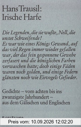 Irische Harfe: Gedichte - vom achten bis ins zwanzigste Jahrhundert
