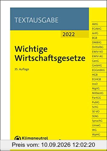 Wichtige Wirtschaftsgesetze (NWB Textausgabe)