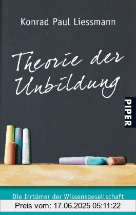 Binding : Taschenbuch, Edition : 7., Aufl., Label : Piper Taschenbuch, Publisher : Piper Taschenbuch, medium : Taschenbuch, numberOfPages : 176, publicationDate : 2008-12-01, authors : Liessmann, Konrad Paul, languages : german, ISBN : 3492252206
