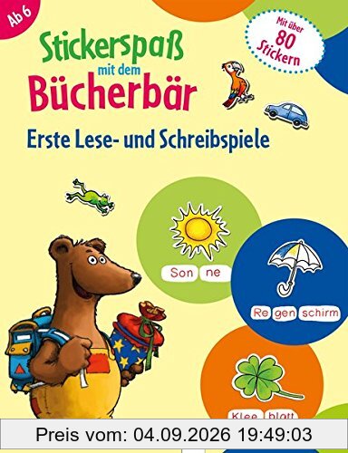 Stickerspaß mit dem Bücherbär. Erste Lese- und Schreibspiele